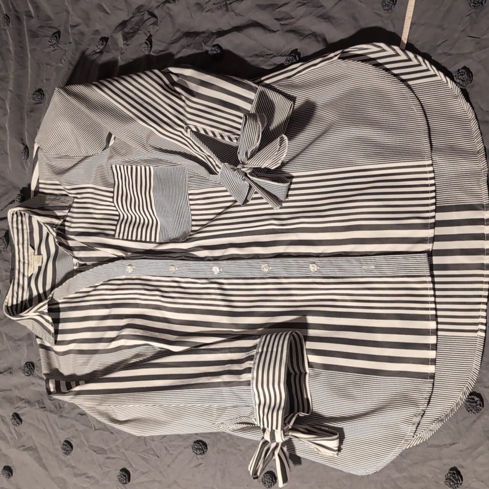Cato black & white striped blouse